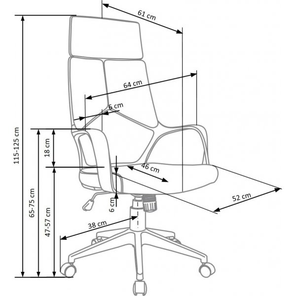 Työtuoli Cecylia - Musta ja sininen Työtuoli Cecylia - Musta ja sininen