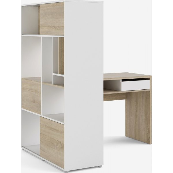 Function Plus -pyt 135,2 x 100,2 x 153 cm - Valkoinen/tammi