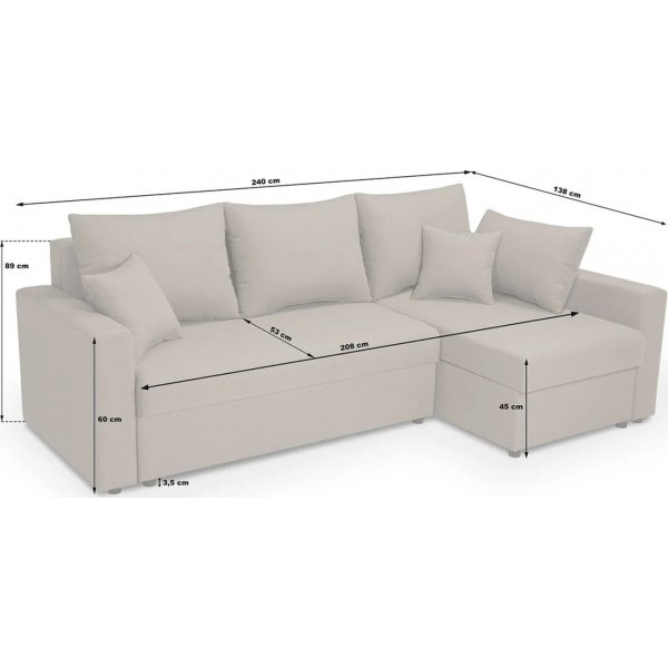 Zemek vuodesohva - beige Zemek vuodesohva - beige