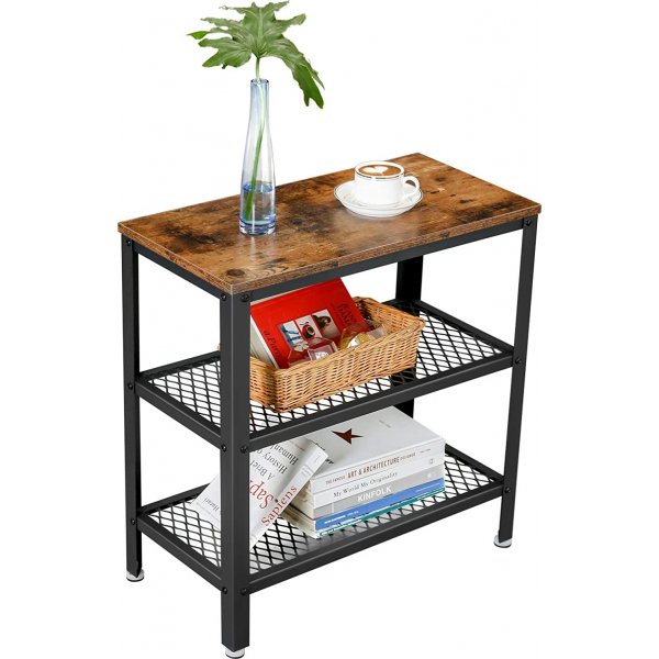 Lasse sivupöytä 60 x 30 cm - Ruskea/musta Lasse sivupöytä 60 x 30 cm - Ruskea/musta