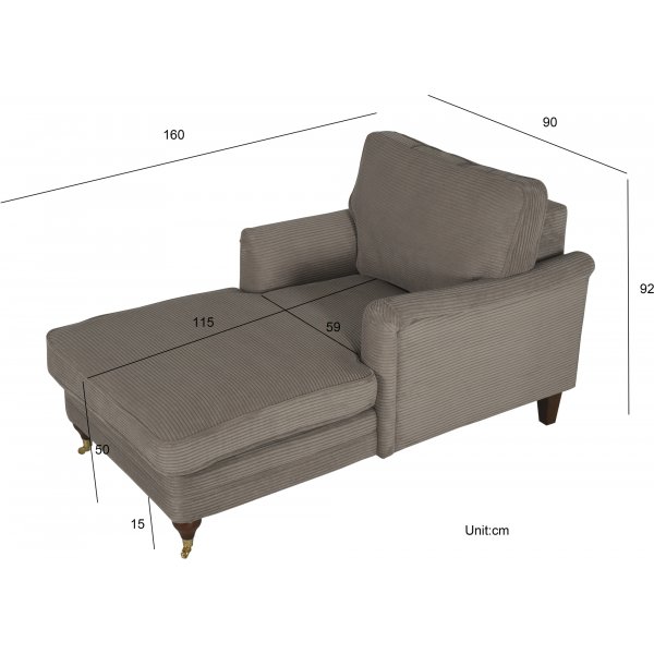 Howard Watford Deluxe -divaani - Harmaa + Huonekalujen tahranpoistoaine