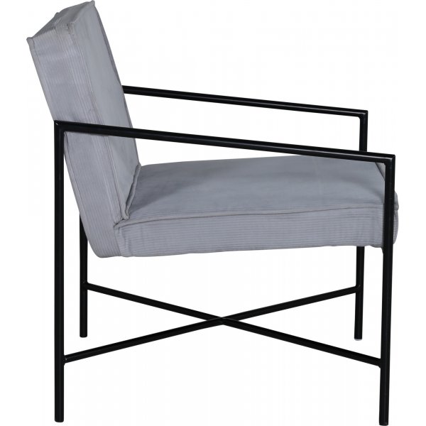 Tetra-nojatuoli - Harmaa vakosametti