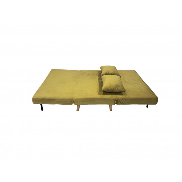Vuodesohva Helsingborg - Keltainen sametti | 193 cm