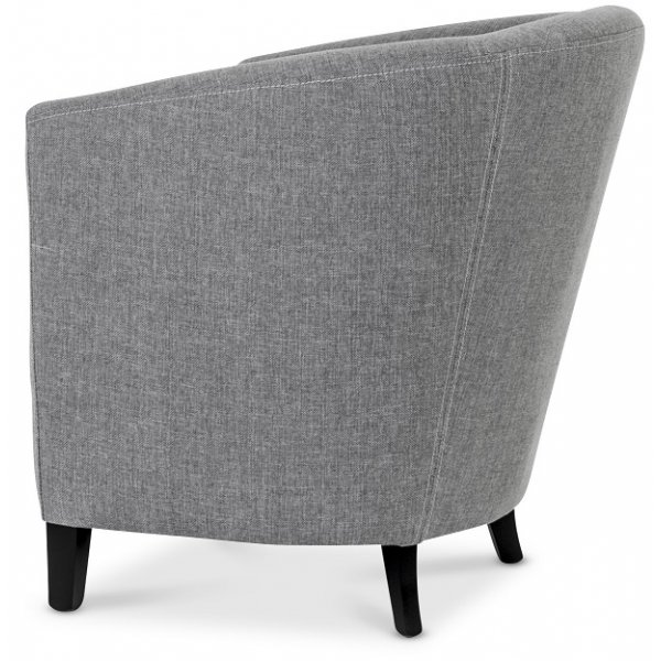 Tubo-klubinojatuoli - Harmaa (Kangas) / Mustat jalat