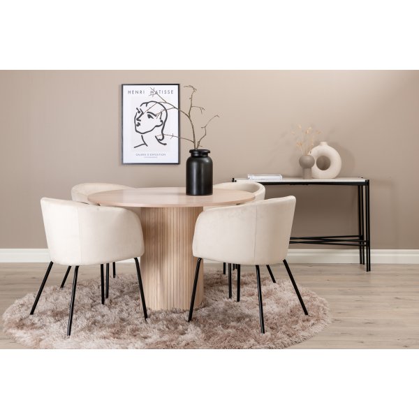 Niv pyre ruokapyt valkoiseksi maalattu - pyre pyt 110 cm