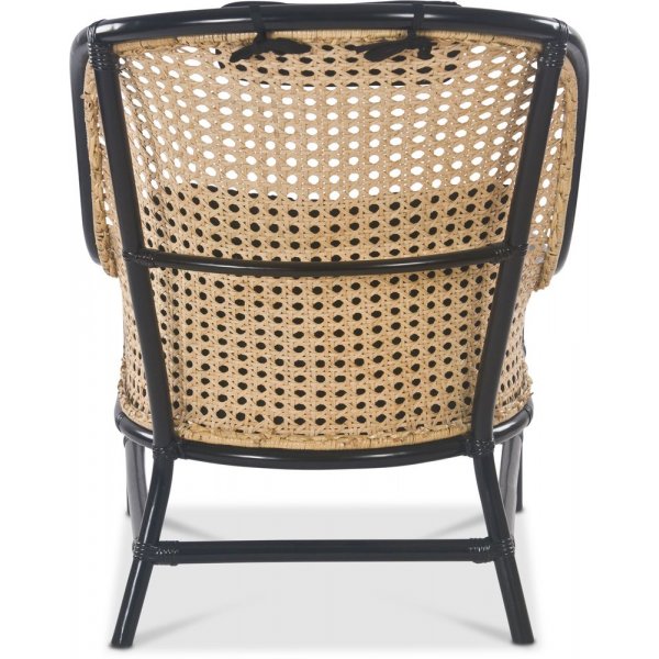 Anton musta nojatuoli rottinkia + Huonekalujen tahranpoistoaine