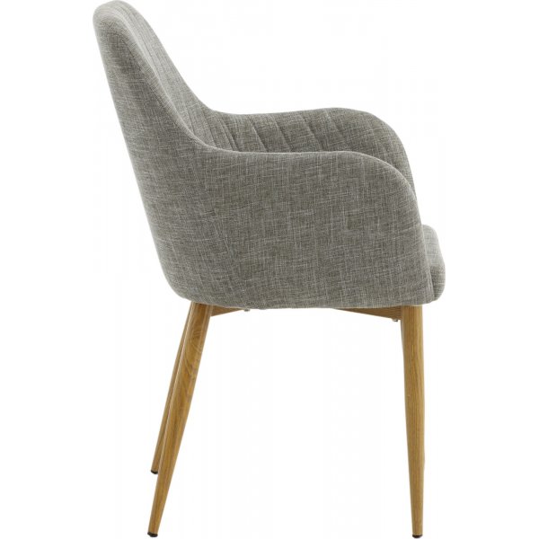 Paolo-nojatuoli - Vaaleanharmaa/tammi Paolo-nojatuoli - Vaaleanharmaa/tammi