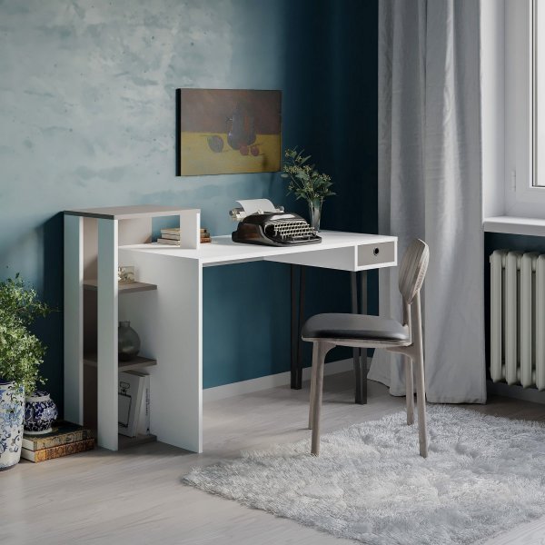 Loyd kirjoituspyt 141x92 cm - Valkoinen/vaalea mokka