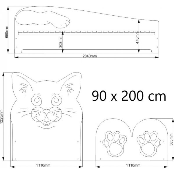 Kissa lastens�nky - Valinnainen koko!
