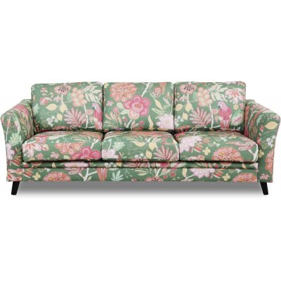 Eker 3-istuttava sohva kukkakangasta - Eden Parrot Green