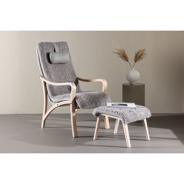 Fårö lepotuoli - Vaaleanharmaa/Whitewash Fårö lepotuoli - Vaaleanharmaa/Whitewash