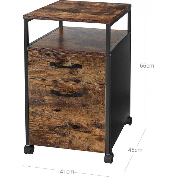 Belmont arkistokaappi - ruskea/musta