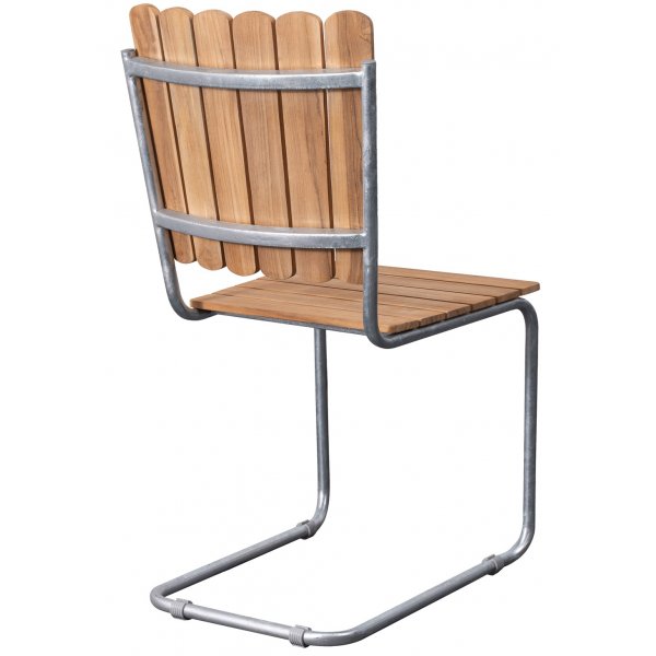 Tiikkituoli galvanoidusta terksest, pinottava - Mllan