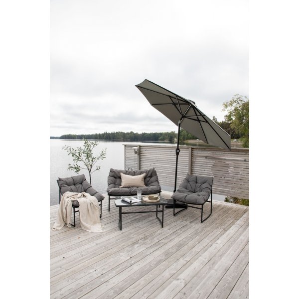 Sabal päivänvarjo - musta/harmaa Sabal päivänvarjo - musta/harmaa