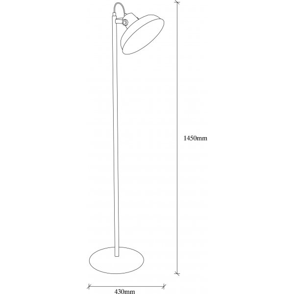 Kuten lattiavalaisin 7 - musta/kulta Kuten lattiavalaisin 7 - musta/kulta
