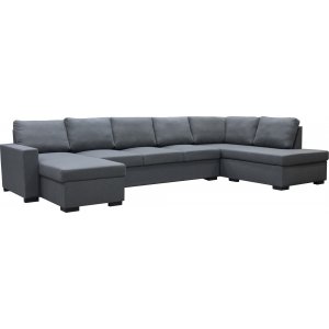 Solna-U-sohva XL 364 cm - Vasen + Huonekalujen hoitosarja tekstiileille