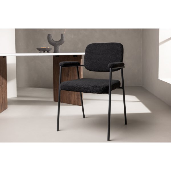 Eilen ruokatuoli - musta boucle