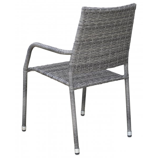 Ulkotuoli harmaasta synteettisest� rottingista - Pinottava tuoli