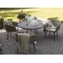 Ruokailuryhm Aster: Pyre pyt 112 cm ja 4 nojatuolia