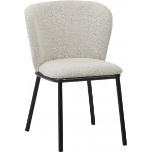 Edina ruokatuoli beige boucle & keittiön tuoli kaarevalla selkänojalla + Huonekalujen jalat Edina ruokatuoli beige boucle & keittiön tuoli kaarevalla selkänojalla + Huonekalujen jalat