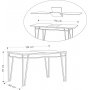 Pal ruokapyt 132-170 cm - Vaaleanruskea
