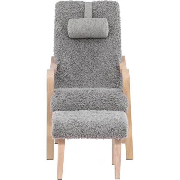 Fårö lepotuoli - Vaaleanharmaa/Whitewash Fårö lepotuoli - Vaaleanharmaa/Whitewash