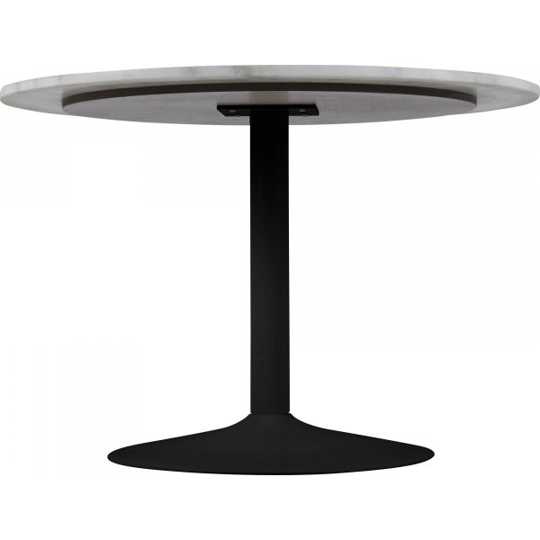 Tarifa ruokapöytä Ø110 cm - Valkoinen marmori/musta Tarifa ruokapöytä Ø110 cm - Valkoinen marmori/musta