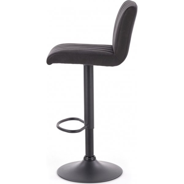 Elfrieda-baarituoli - Tummanharmaa (PU) / musta