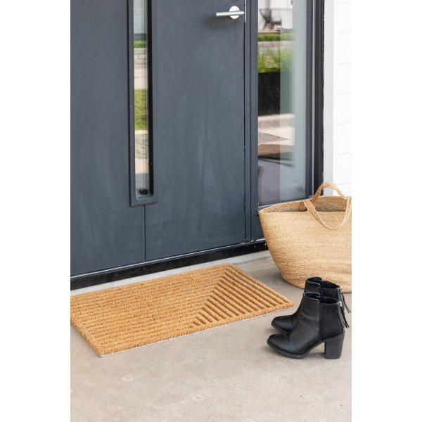 Jon-ovimatto 75 x 45 cm - musta/luonnollinen Jon-ovimatto 75 x 45 cm - musta/luonnollinen