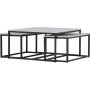 Solna sohvapyt 80/38 x 80/73 cm - Harmaa/musta