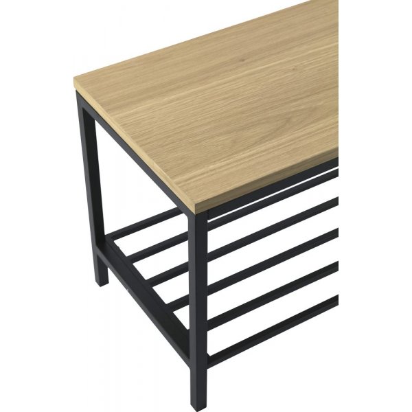 Sigurd kenkähylly - tammi/musta Sigurd kenkähylly - tammi/musta