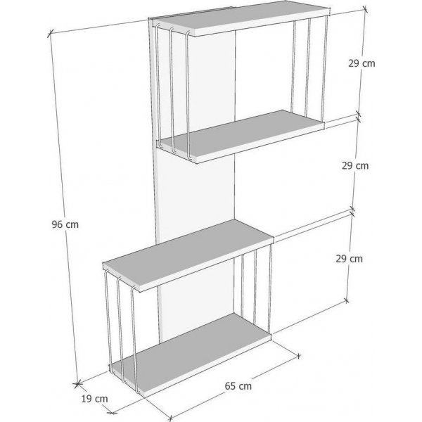 Destan seinhylly - valkoinen
