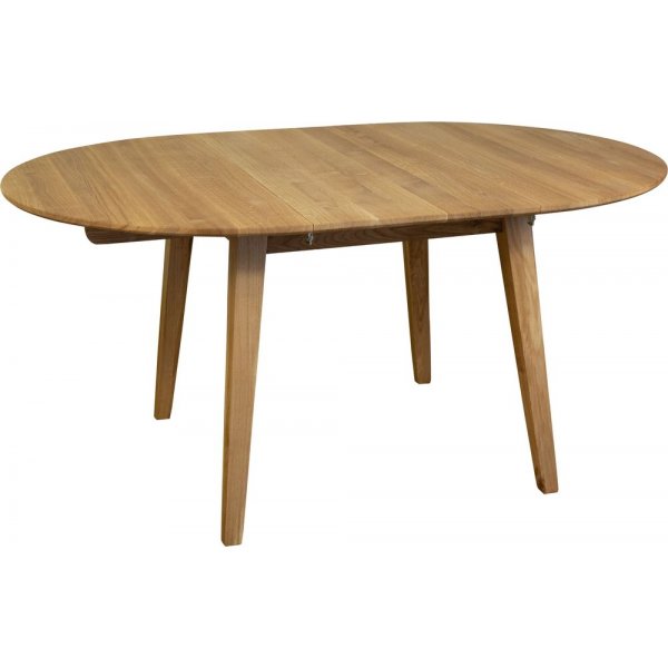 Ruokapöytä Öljytty tammi Ø110-160 cm - Genova + Huonekalujen jalat Ruokapöytä Öljytty tammi Ø110-160 cm - Genova + Huonekalujen jalat