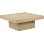 Torino sohvapyt 100 x 100 cm - Valkoiseksi pigmentoitua lakattua tammiviilua
