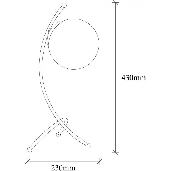 Yay p�yt�valaisin - Valkoinen/kupari