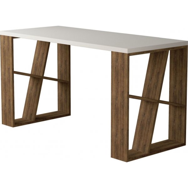 Hunajapöytä 140x60 cm - Valkoinen/tumma tammi Hunajapöytä 140x60 cm - Valkoinen/tumma tammi