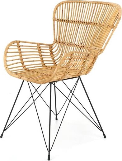 Kelley ruokatuoli - rottinki/musta