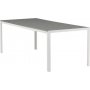Ruokailuryhm 6 tuolin ja ruokapydn kanssa 205 x 90 cm harmaa/valkoinen - Copacabana