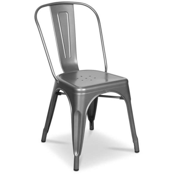 Göteborg ruokailuryhmä, harmaa pyöreä pöytä + 4kpl Industry-peltituolia - Harmaa / Metalli Göteborg ruokailuryhmä, harmaa pyöreä pöytä + 4kpl Industry-peltituolia - Harmaa / Metalli