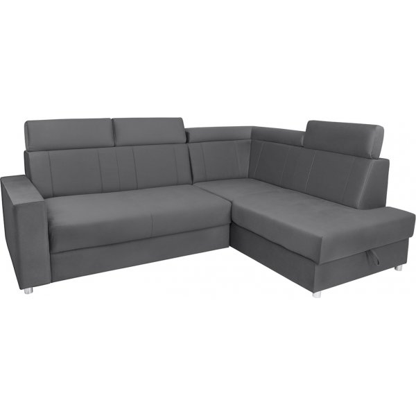 Yksinäinen kulmasohva, jossa avoin pää oikealle - harmaa Yksinäinen kulmasohva, jossa avoin pää oikealle - harmaa