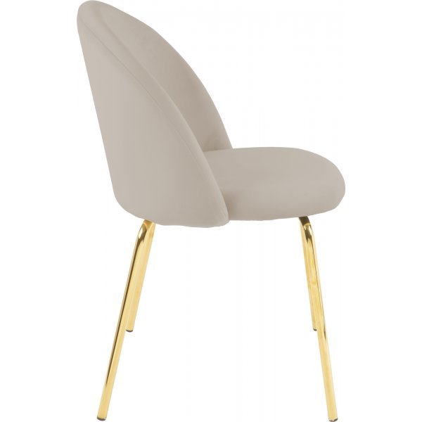 Giovani samettituoli beige messinkijalat Giovani samettituoli beige messinkijalat