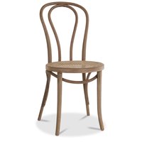 Taivutettu tuoli No18 Classic rottinki-istuimella - Vintage