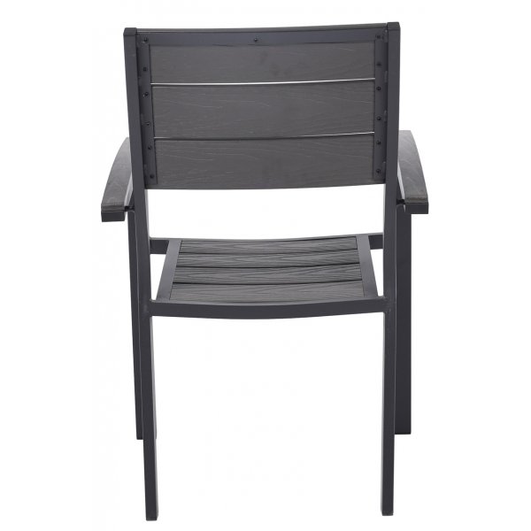 Ruokailuryhm 4 tuolilla ja ruokapydll 150 x 90 cm musta/harmaa - Las Vegas