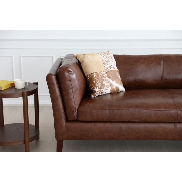 Sohva 3-istuttava ruskea vintage PU 198 cm - Heritage Sohva 3-istuttava ruskea vintage PU 198 cm - Heritage