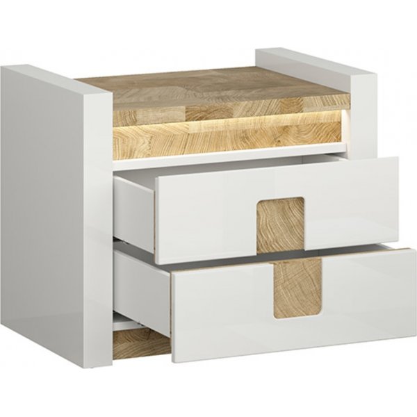 Alameda y�p�yt� - Valkoinen/tammi