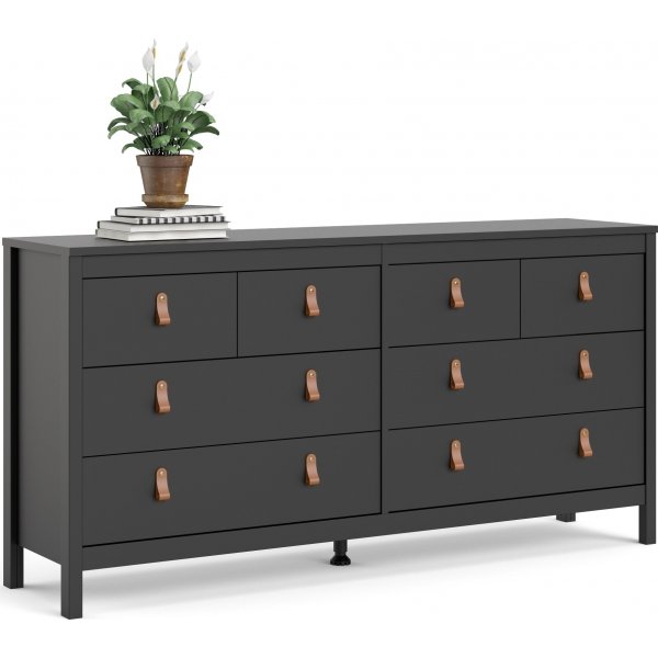 Madrid lipasto 160 cm leve - Musta