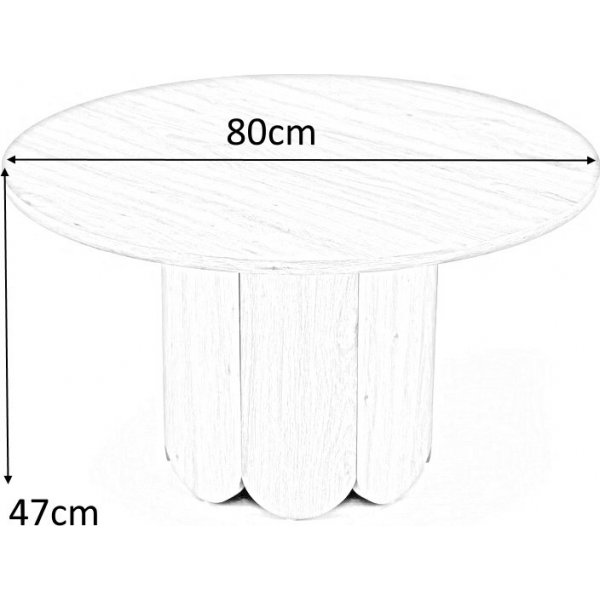 Reyna sohvapöytä Ø80 cm - beige Reyna sohvapöytä Ø80 cm - beige