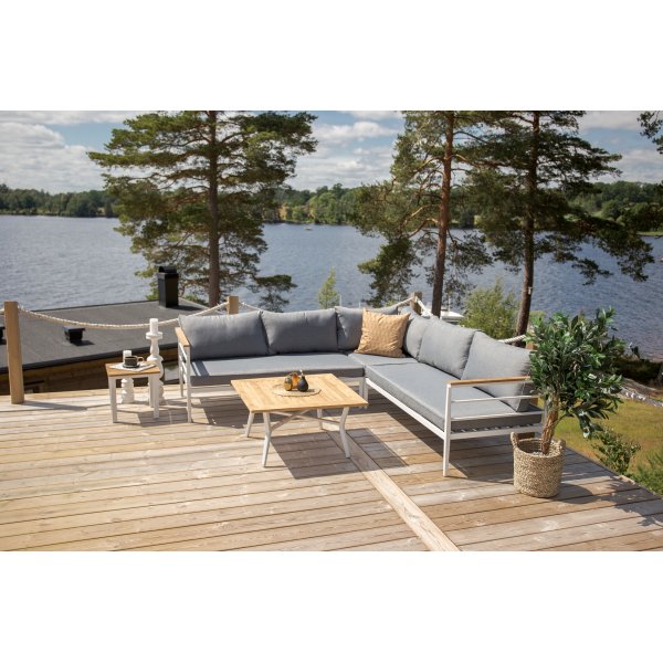 Meksikon kulmasohvaryhmä - Valkoinen/tiikki Meksikon kulmasohvaryhmä - Valkoinen/tiikki